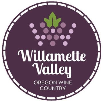 The old Willamette Valley logo. It reads: Willamette Valley, Oregon Wine Country.